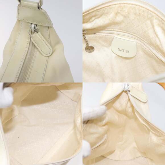 GUCCI Bamboo Hand Bag Nylon White Gold 000 1956 000 1956 - Picture 11 of 12